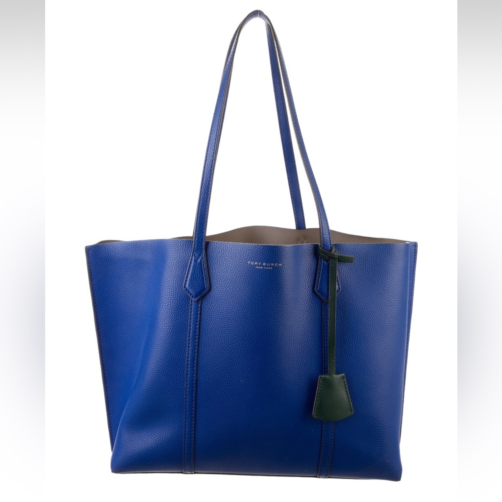 Tory Burch Blue Leather Tote